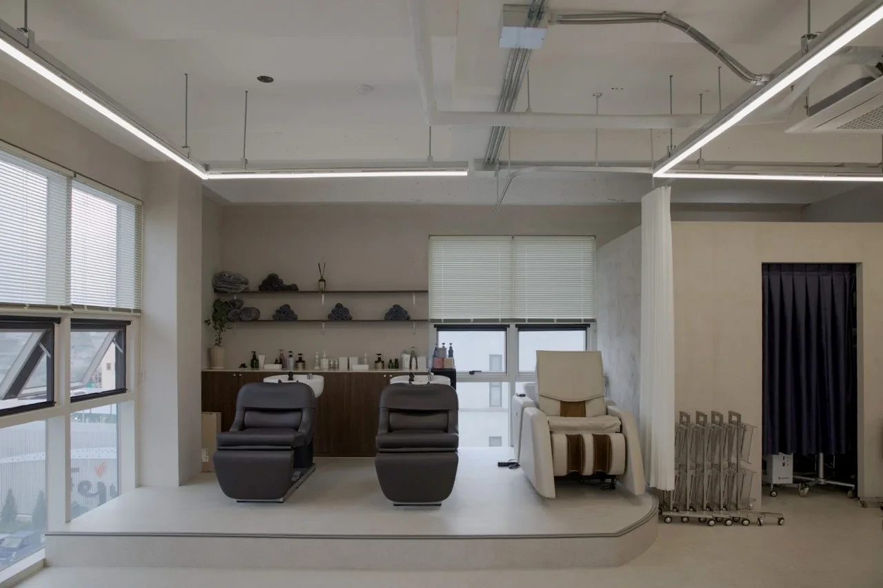 Head spa area at ONIC Hair
